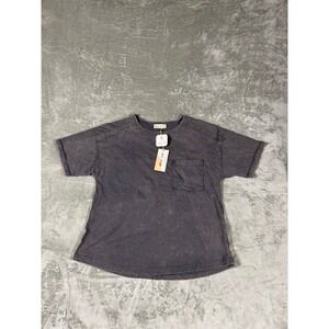 NWT Women's Shirt Size Small Gray Distressed